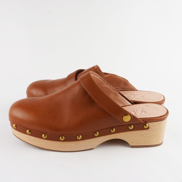 J.CREW Size 9 Convertible Leather Clogs in Rich Oak - Picture 7 of 9